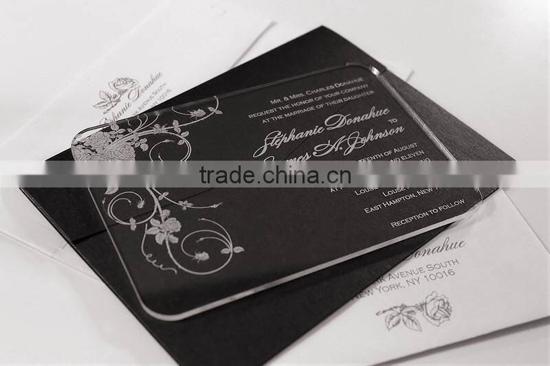 high quality new products 2016 acrylic wedding invitation