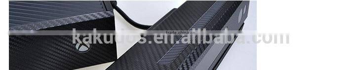 Factory New Arrival Custom Carbon Fiber Skin Vinyl Decal for xbox one with two skins for gamepad