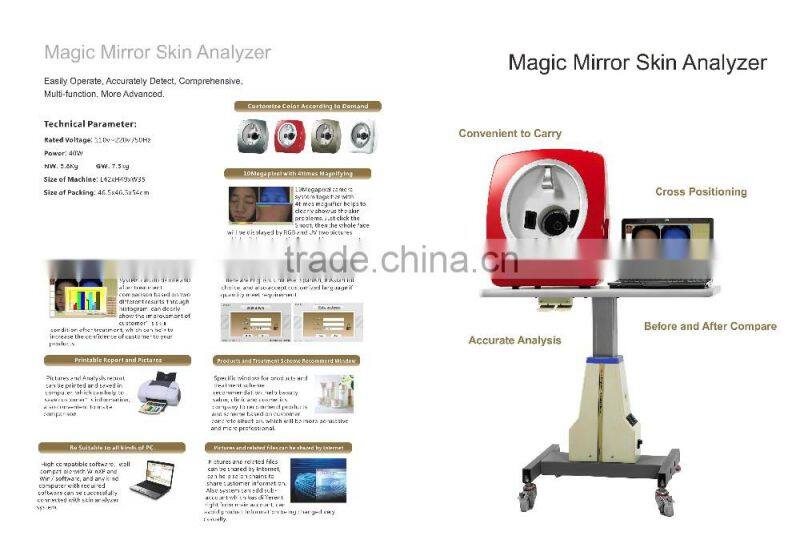 Best Magic Mirror 3d Facial Skin Analyser With Camera Beauty Salon Machine