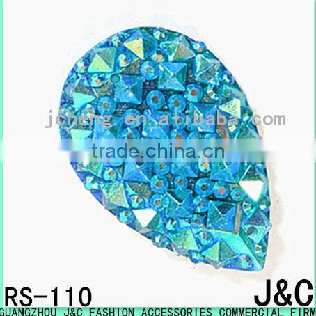 29 mm round white AB flowers Acrylic stone