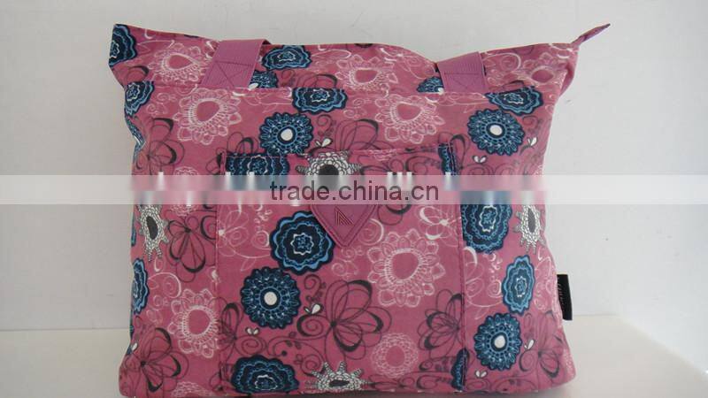 Ladies Fashion Printing Crinkle Nylon Customized Shopping Tote Bag