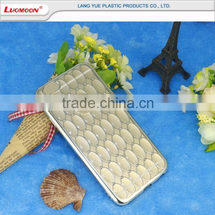 plating soft TPU back cover bumper case with pearl for Xiaomi mi 5 mimax Redmi note 4 3 2 1 c i pro prime