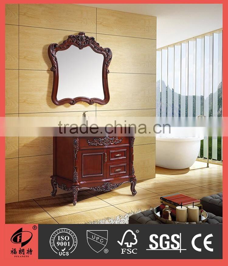 2016 Chinese factory custom solid wood bathroom vanity from alibaba china market S8009