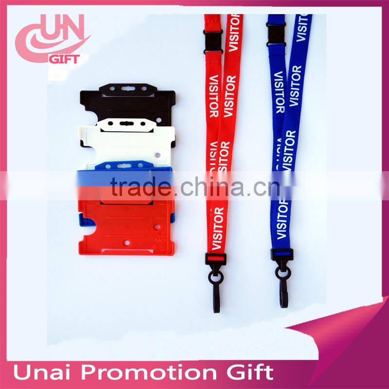 Red Premier Lanyard With Id Card Badge Holder