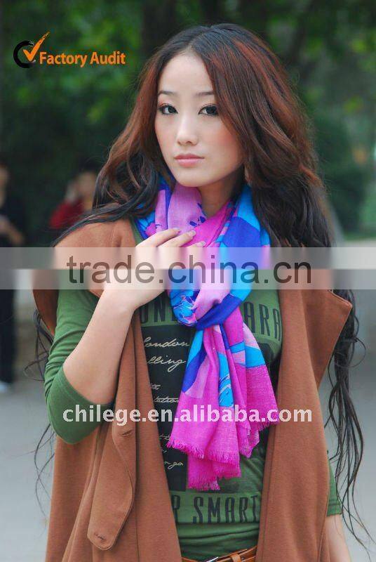 printed wool scarf wool poncho