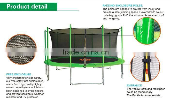 FUNJUMP 16FT Trampoline with inside net ,long pole
