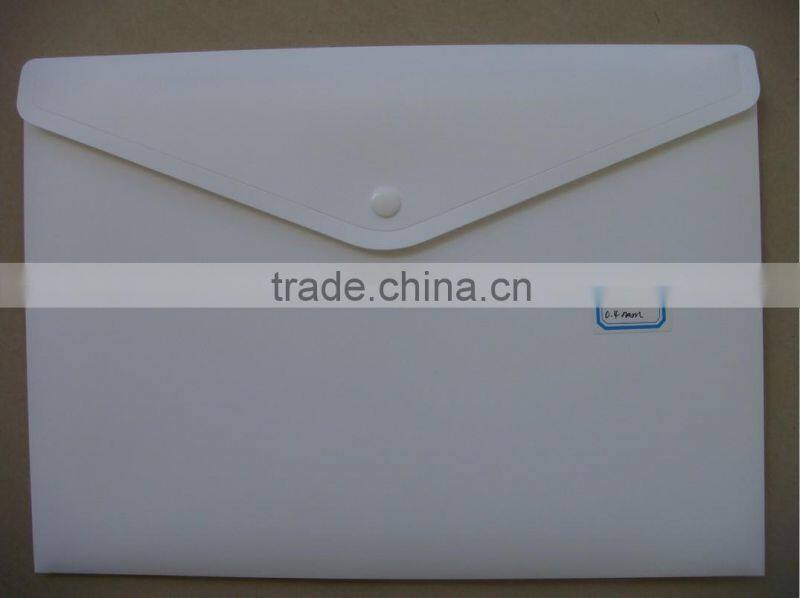 office supplier A4 white plastic envelope folder
