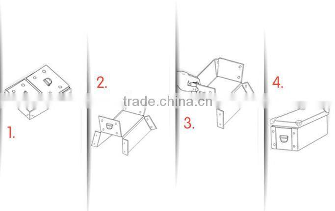 Functional accordion paper file pocket box with divider