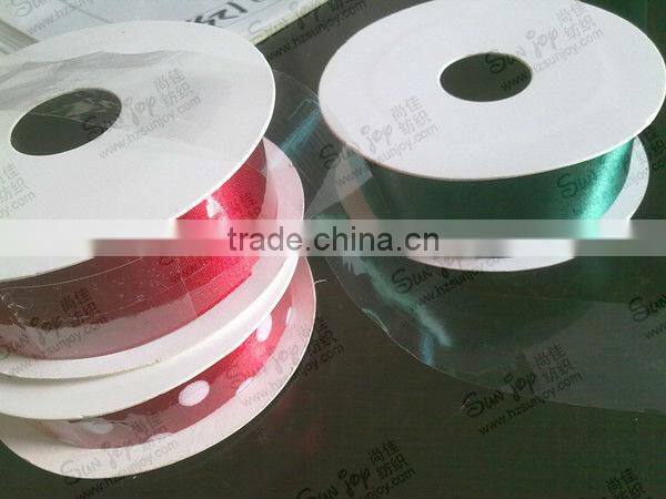 Single face slit edge colorful gift ribbon roll