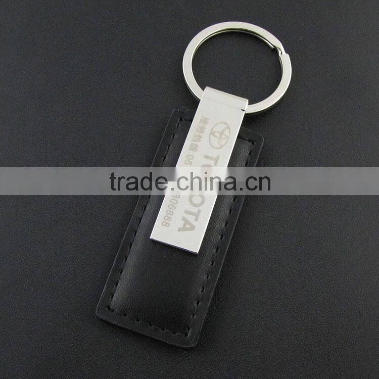 Belt Loops Black PU Leather Keyring Keychain Ring Key