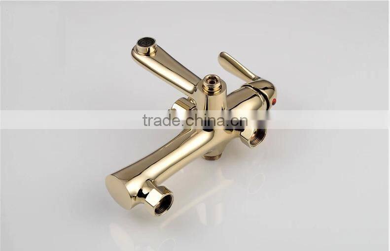 luxury golden bath shower with gold rain shower head