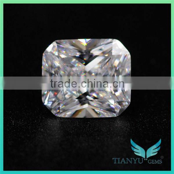Wholesale Loose Synthetic CZ Stone 8*10 White Heat Octagon Cubic Zircon Price