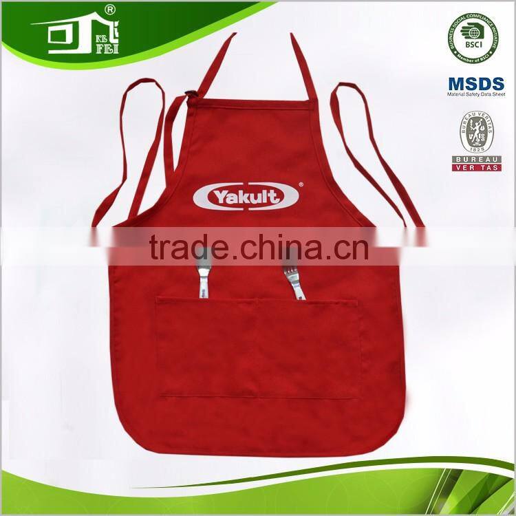 Trade Assurance Polyester and Cotton Promotional Aprons with Pockets