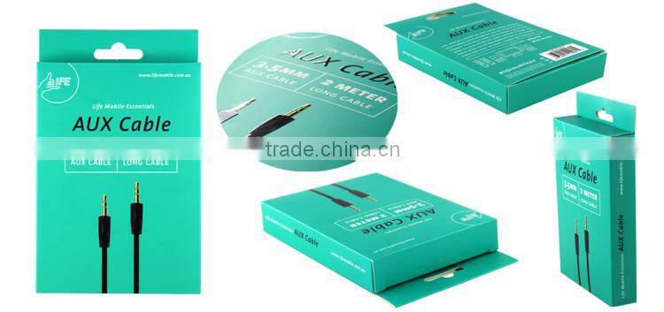 New products free sample UV custom logo printed hdmi cable packaging