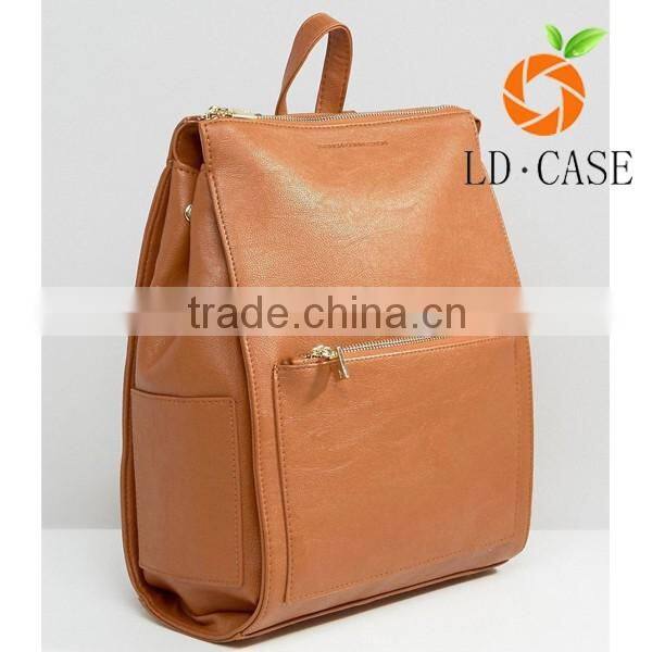 OEM factory custom high quality genuine leather women travel bag