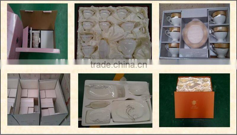 New arrival embossed gold platinum A grade tableware painted ceramic christmas porcelain dinnerware melamine tableware