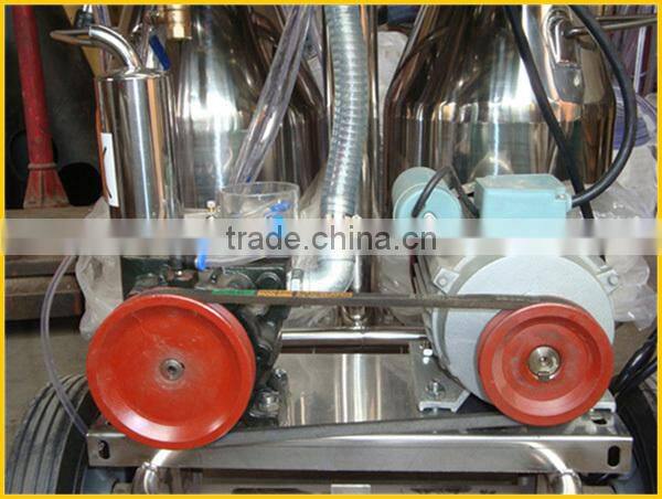 rotary vane vacuum pump milking trolley portable cow milking machine