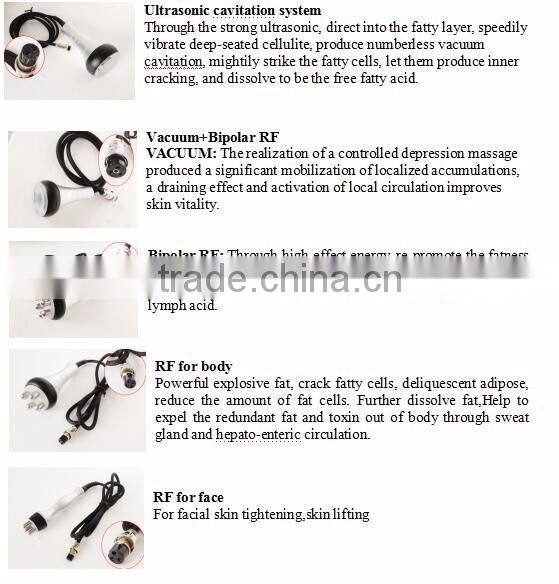 2016 best-selling multifunctional salon use 4d cavitation+rf beauty slimming machine