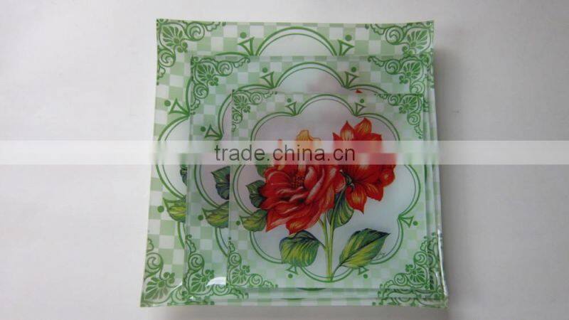salad glass bowl and plate,glass plate, glass plate,high quality plate made in zibo city shandong china