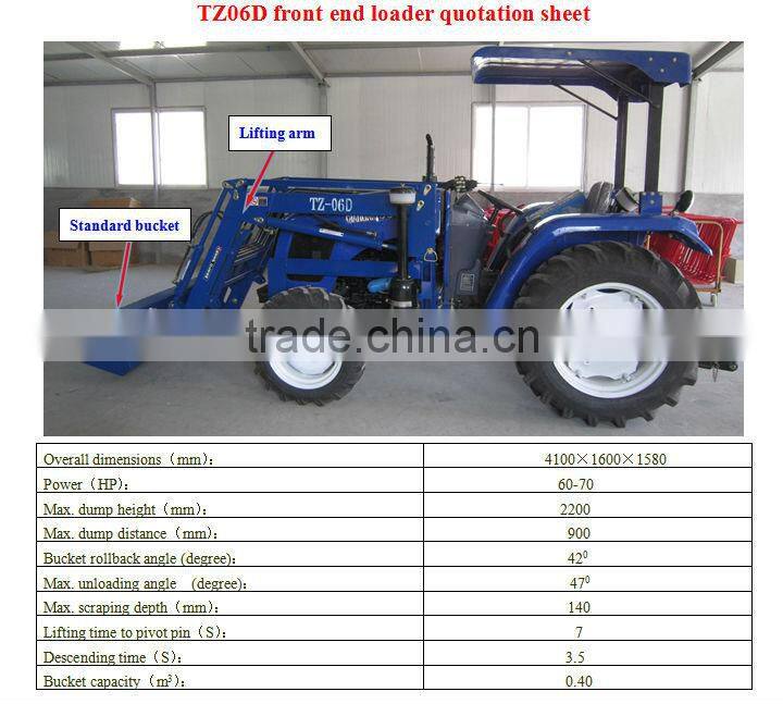 100hp tractor with front loader 4 in 1 bucket