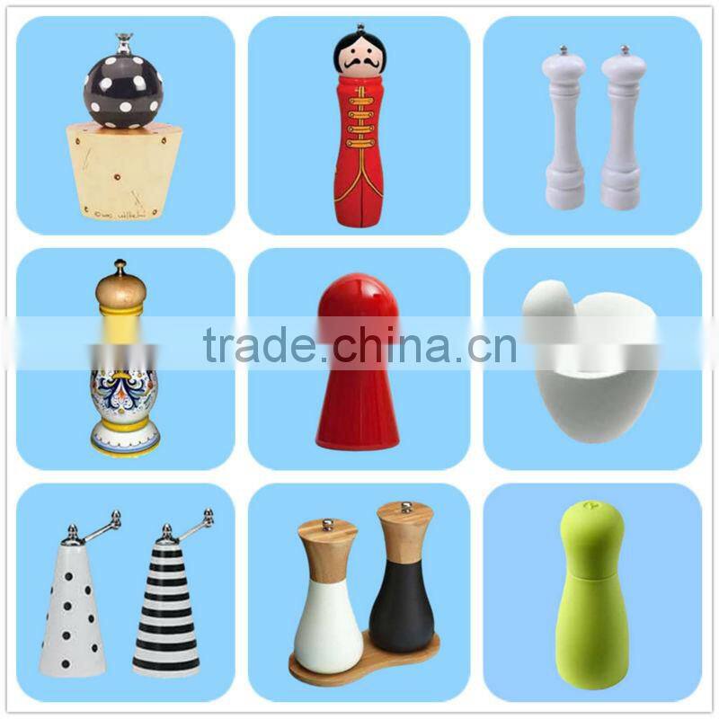 Italian vintage hand painted ceramic pepper mill