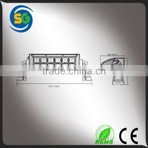 2015 hotsale 36w LED flood light bar 4D Lens led light bar for offroad