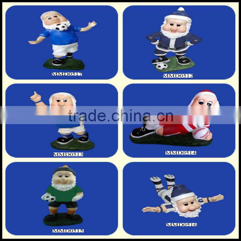 Elaborate lying down rugby personalized resin gnome