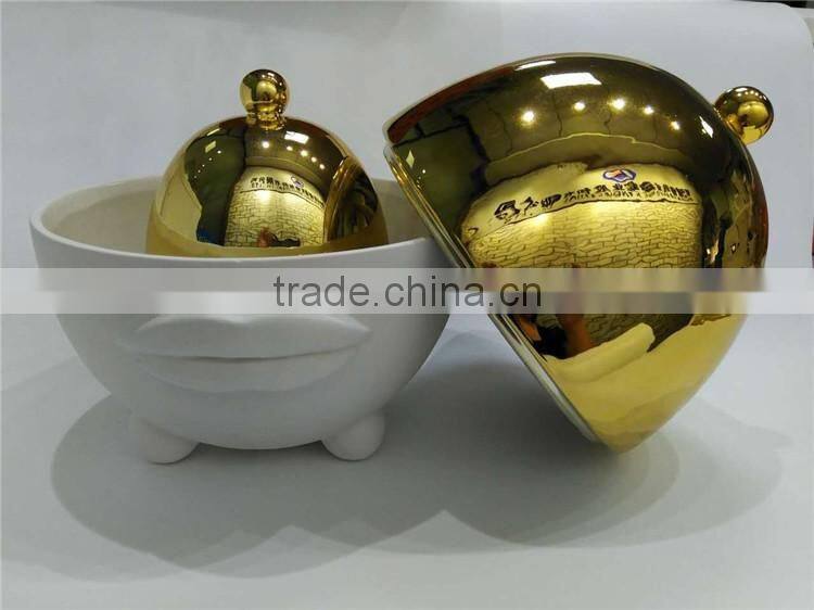 hot sale personalized color glazed decorative ceramic custom candle jar