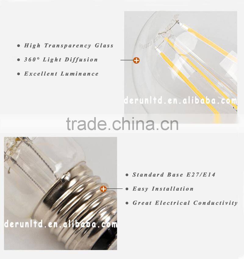 8W A60 LED Globe Bulb e27 vintage edison light bulb 100w