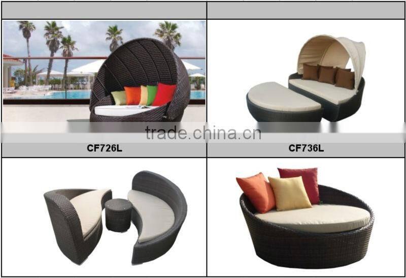 C - S-12 Hot cheap sale garden furniture durable rattan lounger