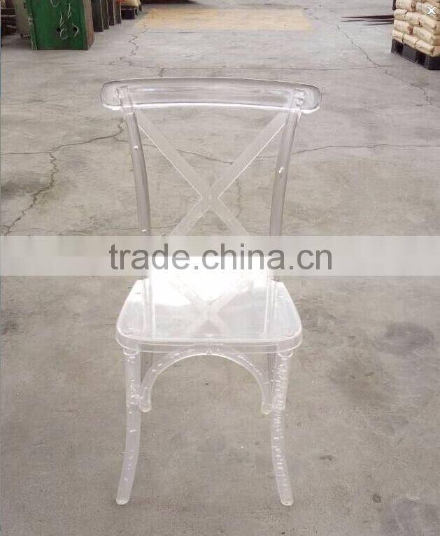 Newest clear transparent cross back chair