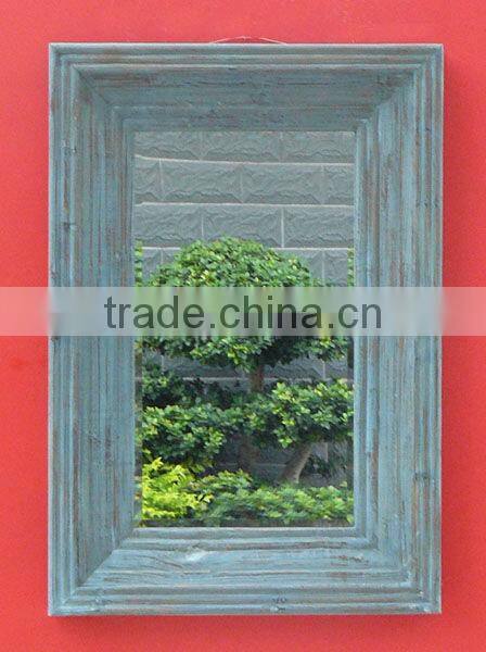 Decorative Metal Framed Stick On Wall Mirror