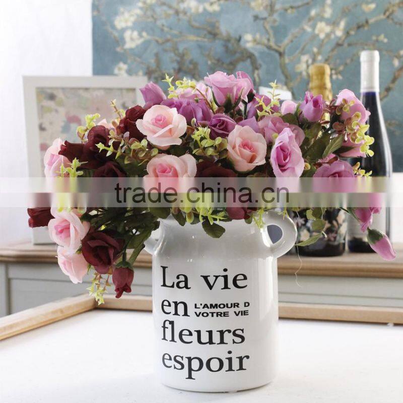 New artificial flowers silk bouquets of roses home interior decoration flower