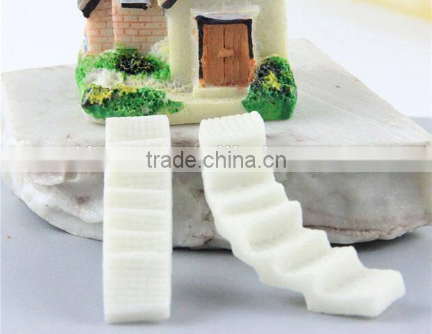 Cute small accessories resin bend straight stair steps micro landscape ornaments
