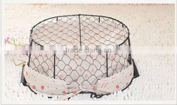 handmade wire kitchen storage basket wire basket with liner