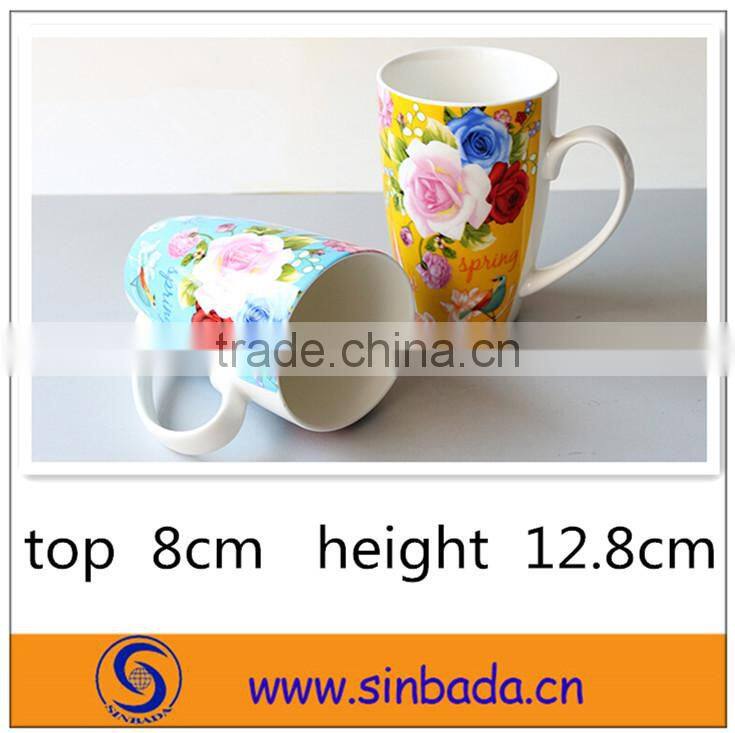 fine porcelain mug with beautiful decal