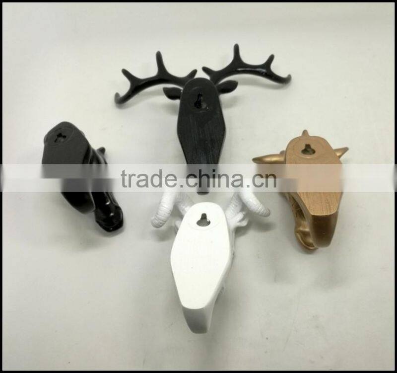 minature wall mounted resin animal head sculpture