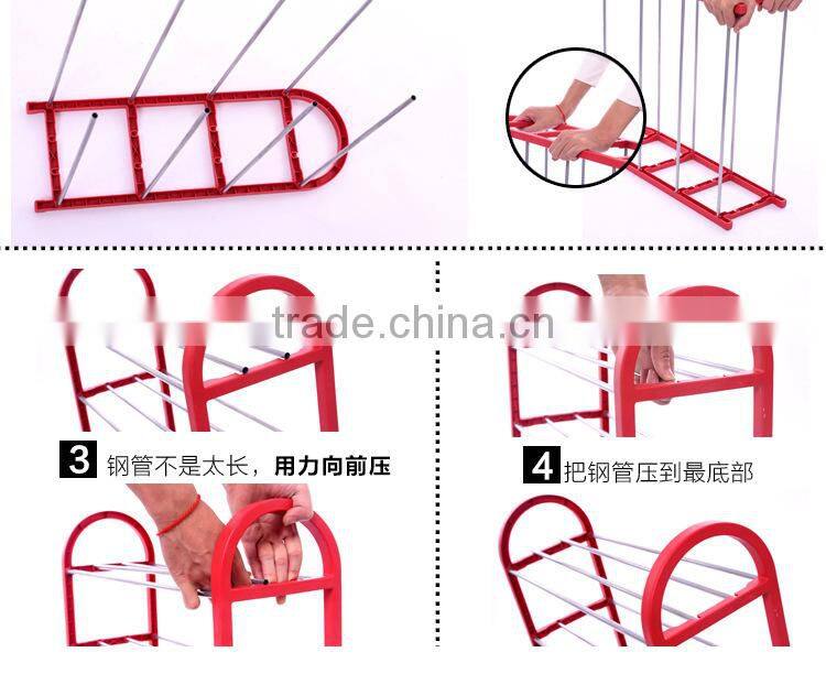 N282 shoe storage cabinet Plastic + metal shoe rack