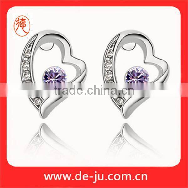 Slivery Crystal Heart Necklace