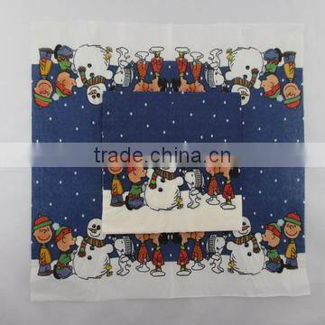 Printed paper napkins serviettes for party supplies , wedding