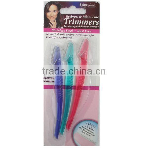 High quality professional 3 pieces eyebrow razor trimmers