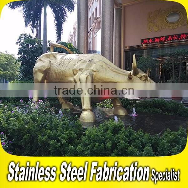 Keenhai Stainless Steel Sculpture Animal Sculpture Bull Sculpture