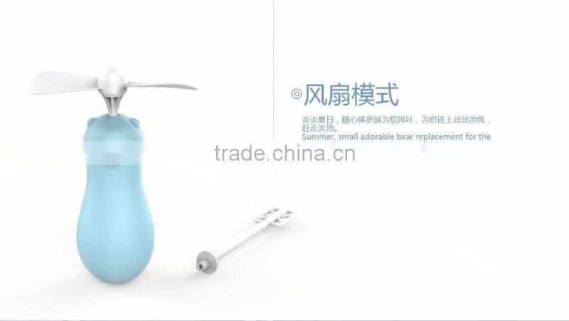 Multifunction Blender with Two Jack-plug, Electric Handheld Fan with Soft Blade