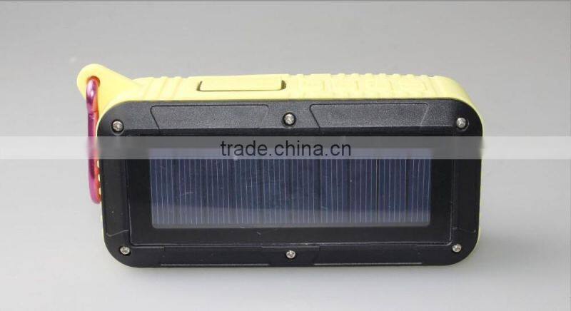Factory direct plug buckle Ourdoor waterproof solar speakers solar charge wireless Bluetooth speaker