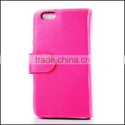 Wholesale flip leather case,leather phone wallet case for iPhone 6