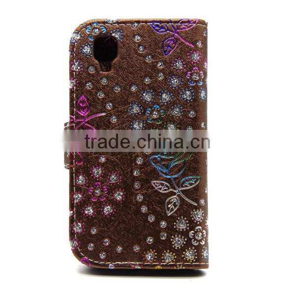 Peacock pattern PU leather case cheap phone case flip leather holster for Wiko Goa