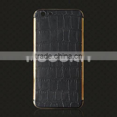 2016 For iPhone 6S/6s plus genuine leather gold housing,Leather gold housing for iPhone,leather housing