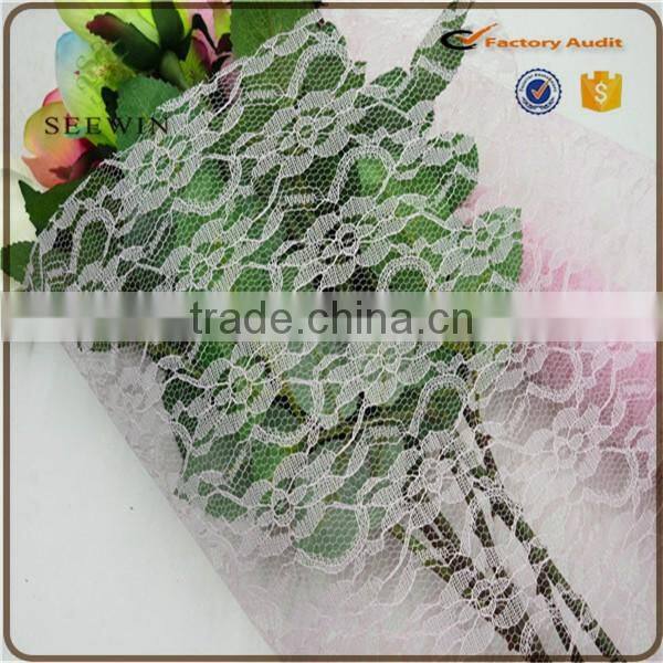 hot sale nonwoven with lace or mesh gift fabric wrapping