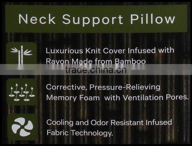 High quality bamboo fiber pillow therapy breathable soft bamboo memory foam pillow
