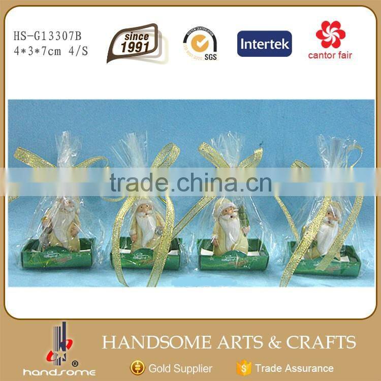 7cm Handmade Chinese Christmas Ornaments Item Art Supplies Santa Claus Figurine